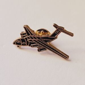 Black & Gold Airplane Pin